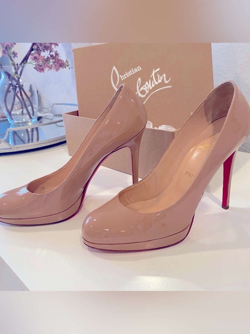 Christian Louboutin New
Simple Pump 120 Patent in Calf
-Size 39